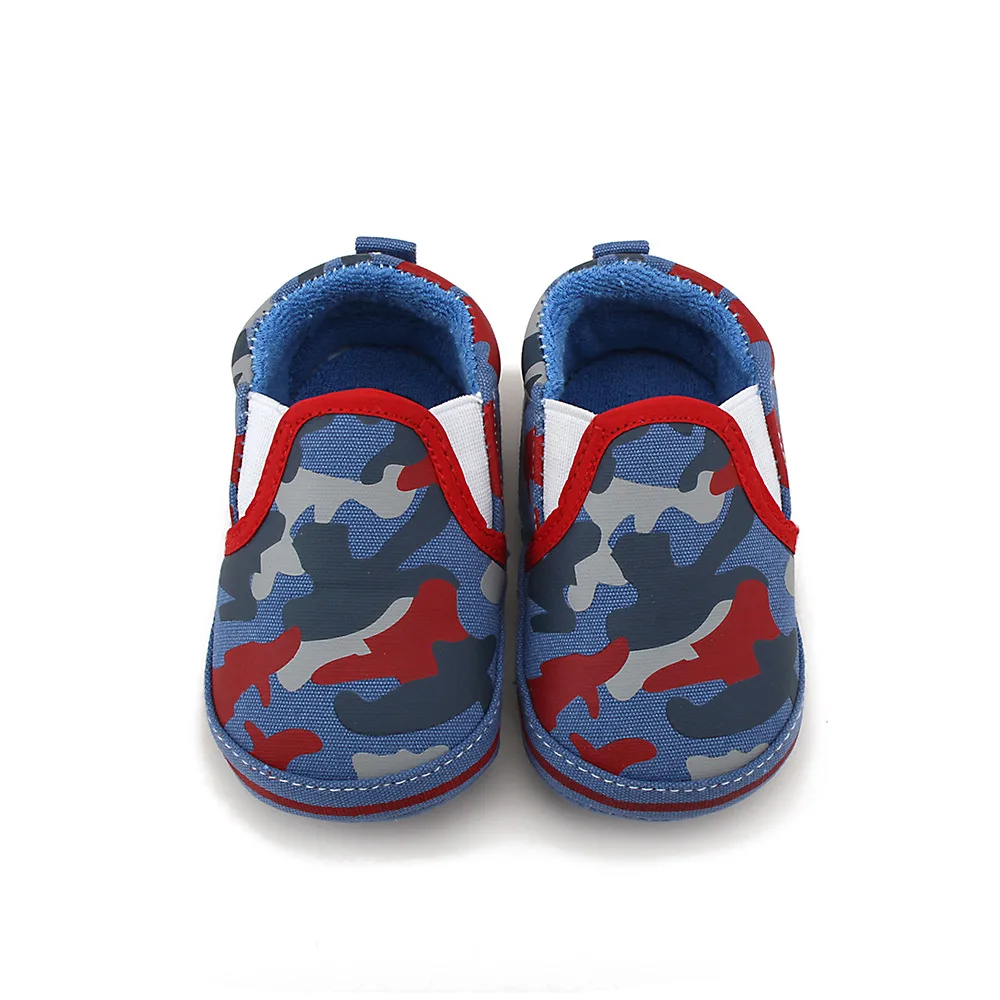 

2019 Spring and Summer New Boys 0-1 Years old Camouflage Style Canvas Baby Shoes elastic Band Baby Toddler Shoes