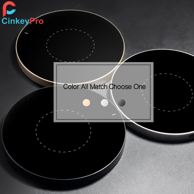 Cinkeypro QI Беспроводной Зарядное устройство зарядки Pad 5 В/1A Алюминий и акриловая подставка для iPhone 8 10 x Samsung Galaxy s6 S7 S8 Примечание 5 edge