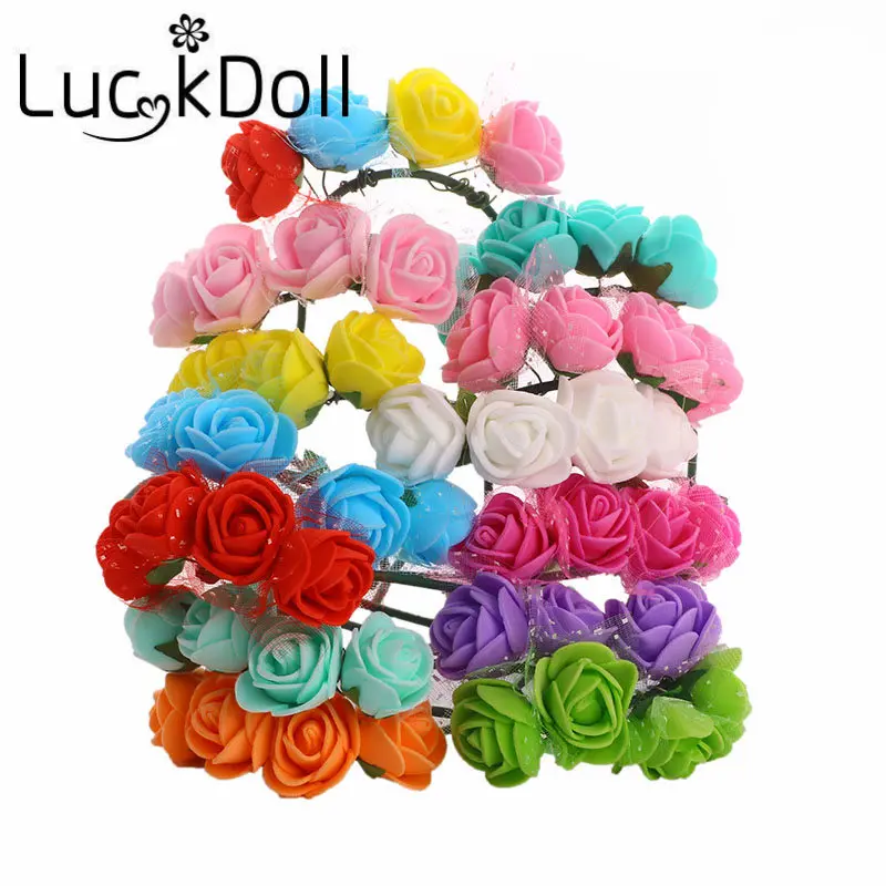 Красивый ободок для волос Luckdoll с цветами подходит кукол 18 дюймов аксессуары |