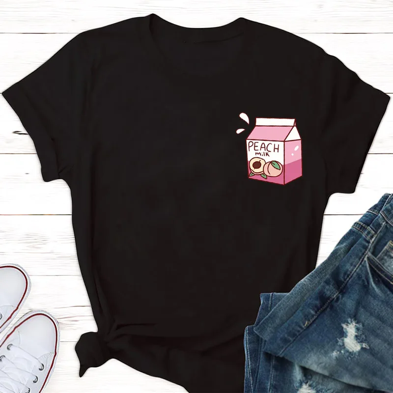 Футболка с принтом персиков-музыка Ретро Инди рок-новая мужская женская футболка