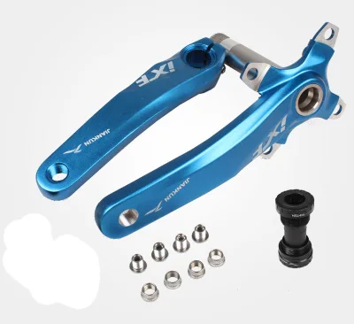 blue MTB шатун для горного велосипеда велосипедный Кривошип рифленый алюминиевый сплав велосипедный Кривошип - Цвет: blue