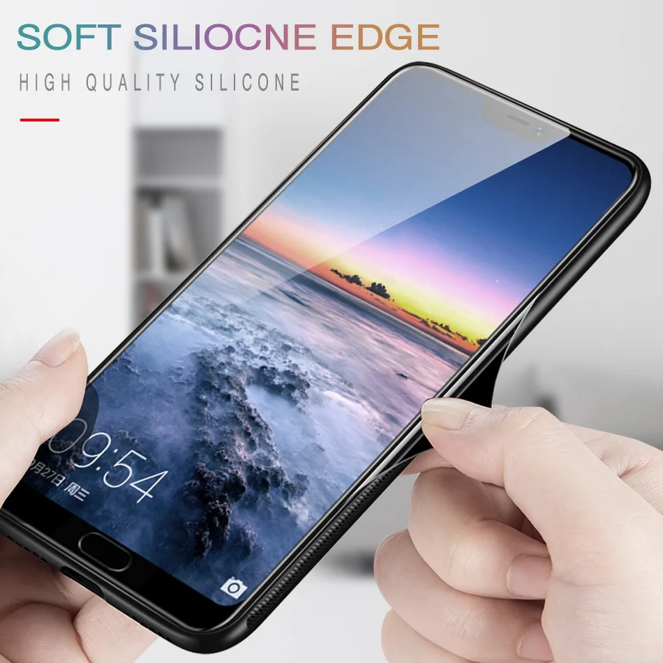 Starry Sky Tempered Glass Case For Huawei P Smart Star Space Soft Edge Cover Honor 9 10 Lite |