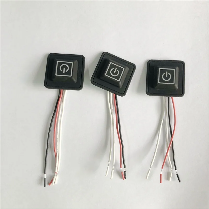 3,7~ 12V жилет с подогревом брюки перчатки электрический нагревательный пояс DIY контроллер температуры реstat переключатель силиконовый кнопочный переключатель