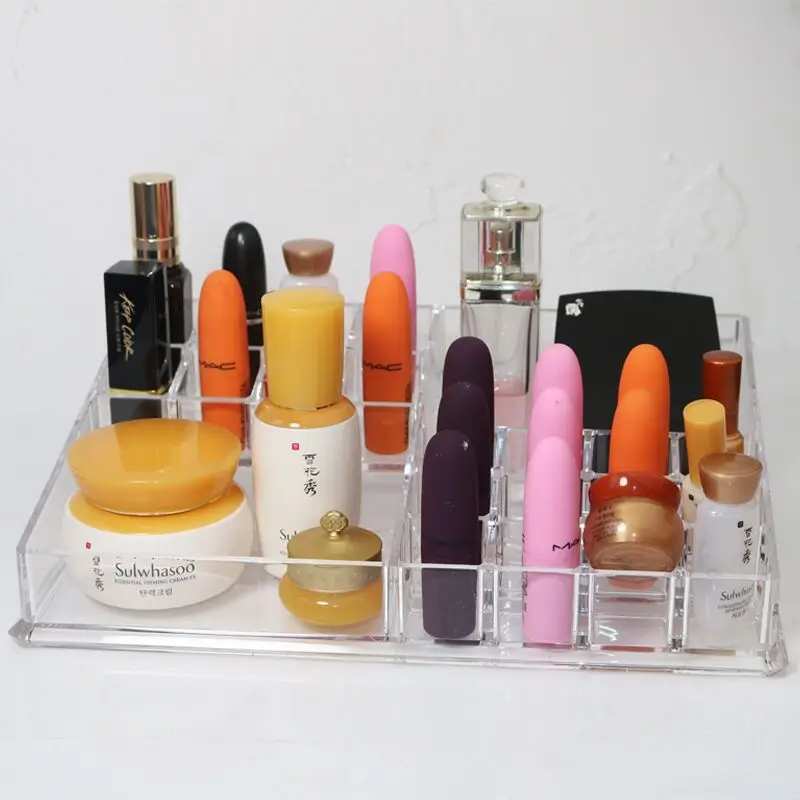 Органайзер для макияжа коробки хранения нежная прозрачная многофункциональная