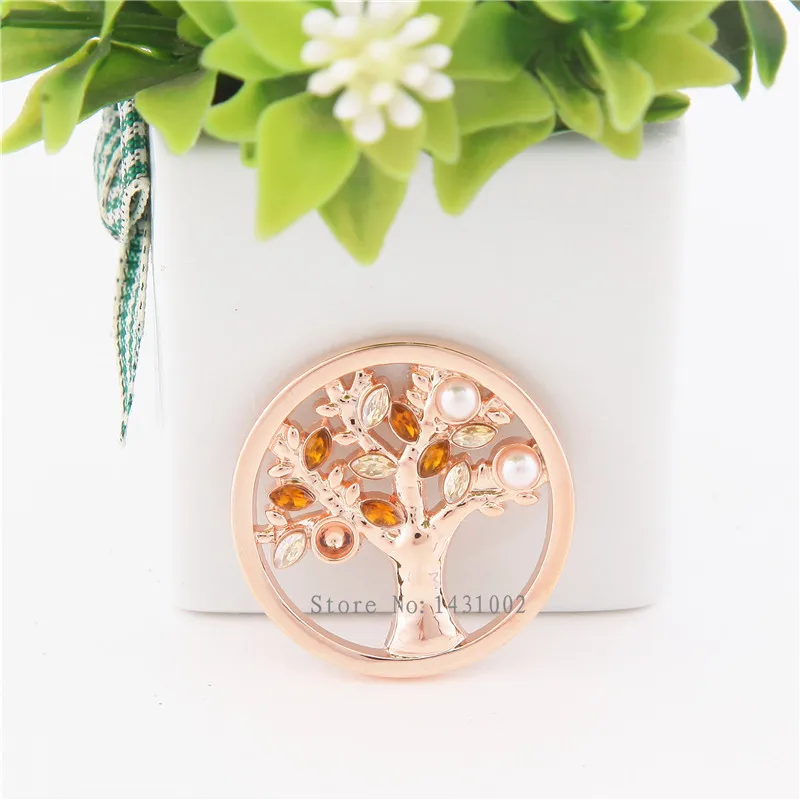 Дизайнерские Ювелирные изделия Vinnie монета с кристаллами в виде дерева жизни и