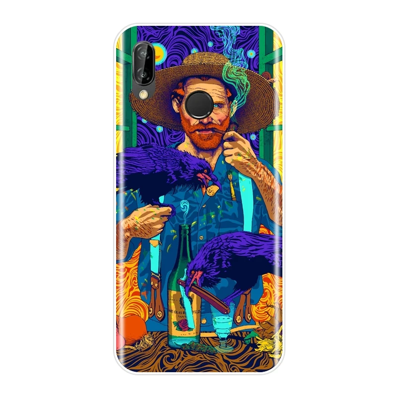 Чехол для телефона Van Gogh Huawei P20 Lite Pro P9 P10 Plus P Smart силиконовая задняя крышка P7 P8 Mini 2017