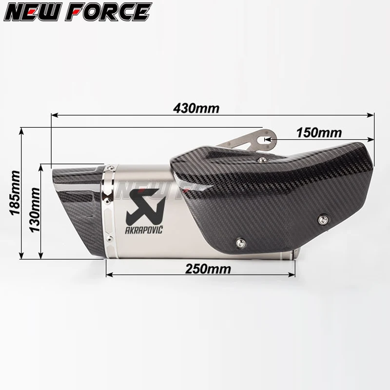 Универсальный R6 RC390 GSXR750 GSXR 750 Z900 мотоцикл Akrapovic выхлопная Модифицированная труба