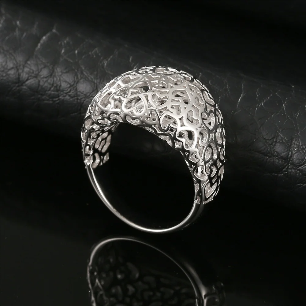 Cremo Rings For Women 3-Dimensional Hollow Heart-Shaped Fashion Jewelry Bijoux Femme Personalized Design New Wedding Gift Anillo | Украшения