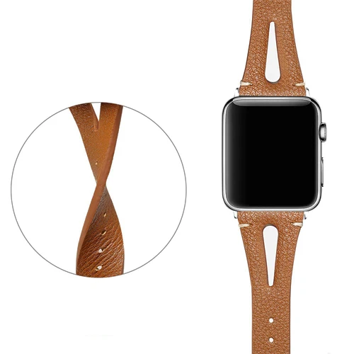 brown Кожаный ремешок для apple watch band 44 мм 40 мм, 42 мм, 38 мм, correa, наручных часов iwatch серии 5/4/3/2/1 браслет часы ремень аксессуары - Цвет ремешка: brown
