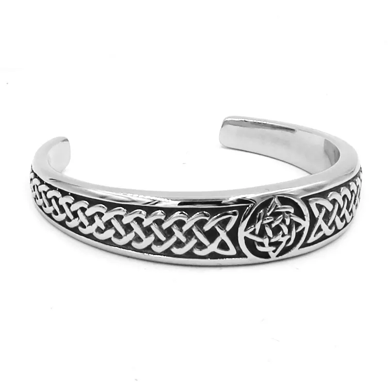 Классический кельтский узел браслет Нержавеющая сталь ювелирные изделия панк
