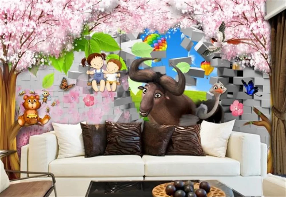 Фото Custom Photo 3d Wallpape 3D Animal Park Fantasy Forest Woods Children's Room Kids Mural Wallpaper Wall paper Обустройство дома Custom Photo 3d Wallpape 3D Animal Park Fantasy Forest Woods Children's Room Kids Mural Wallpaper Wall paper Обустройство дома