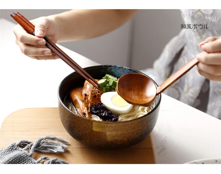 ANTOWALL Ретро китайская кухня керамическая посуда Ramen чаша большая суповая миска Бытовая ресторанная чаша для лапши