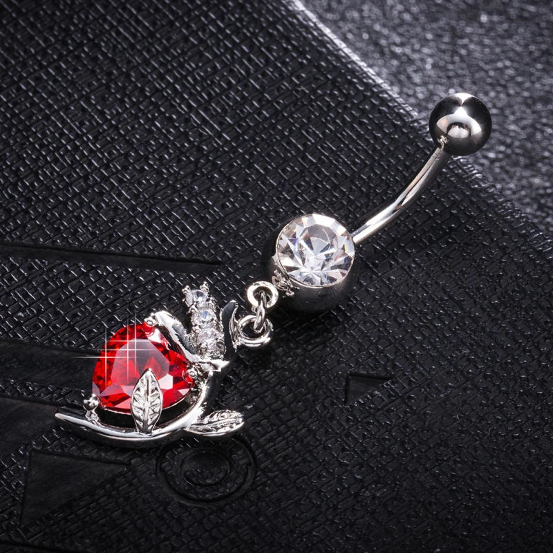 Новое поступление белое золото цвета AAA + красное/фиолетовое сердце CZ розовые