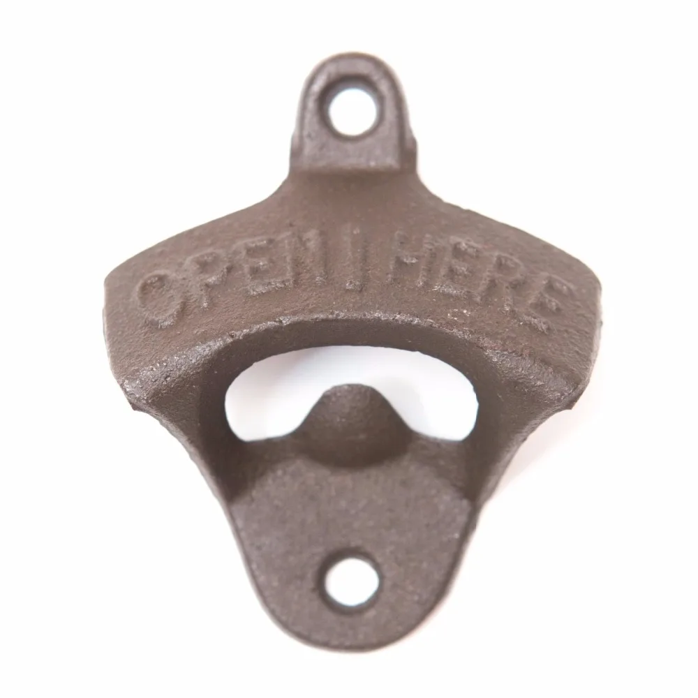 Винтажный стиль чугунный настенный Открыватель для бутылок инструменты пива и