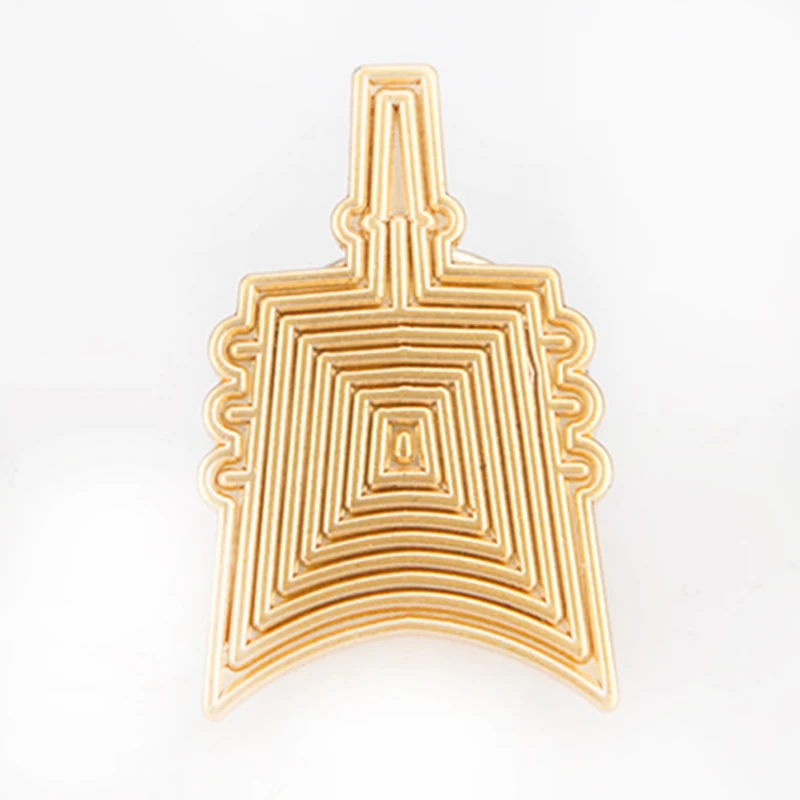 Металлические значки Национального музея китайского бренда обтекаемые золотые