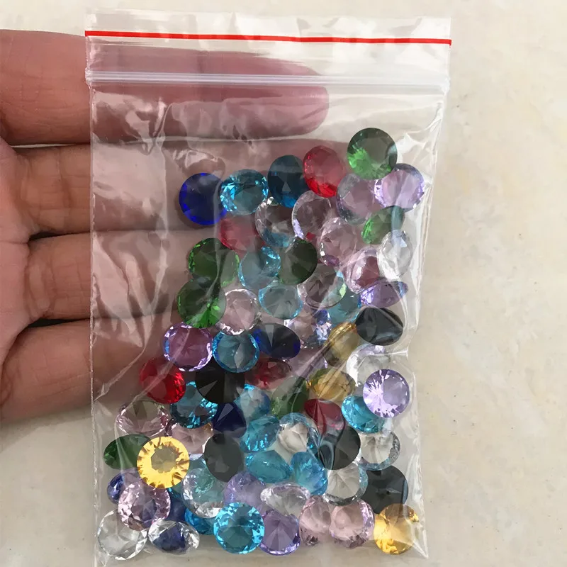 Mixed color 80pcs 10 мм 80 шт. диметровые хрустальные алмазные радужные стеклянные бусины феншуй Сфера кристаллы Декоративные ремесло подарок свадебный дом ваза декор - Цвет: Mixed color 80pcs