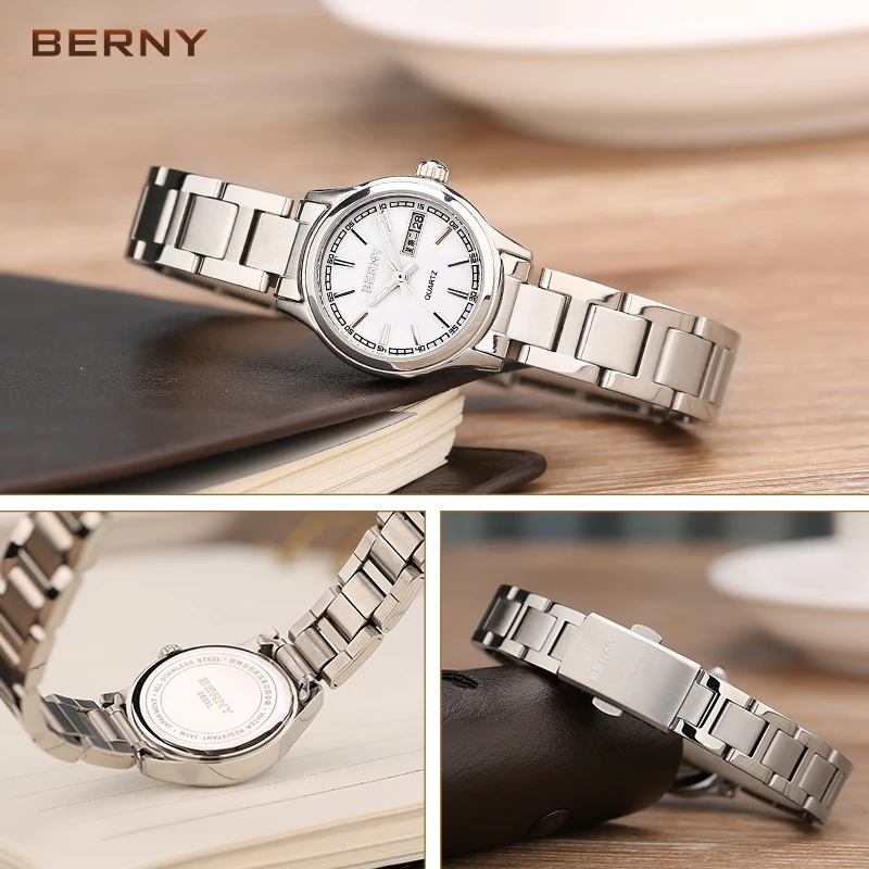 Berny, женские часы, кварцевые, женские часы, модные, Топ бренд, Роскошные, Relogio Saat Montre Horloge Feminino Bayan Femme, японский механизм