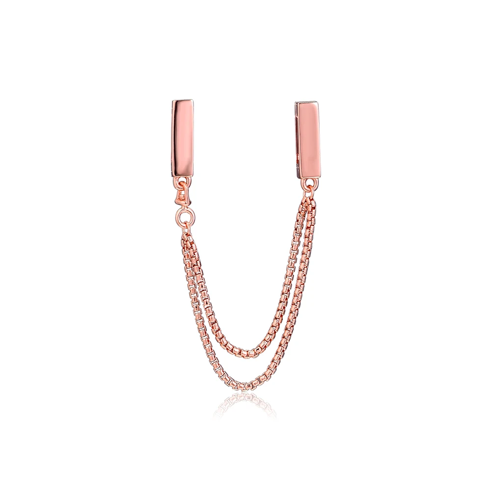 

QANDOCCI 925 серебро рефлексионы плавающие цепи безопасная цепь Роза оригинальные ювелирные изделия подходит для рефлексов браслет