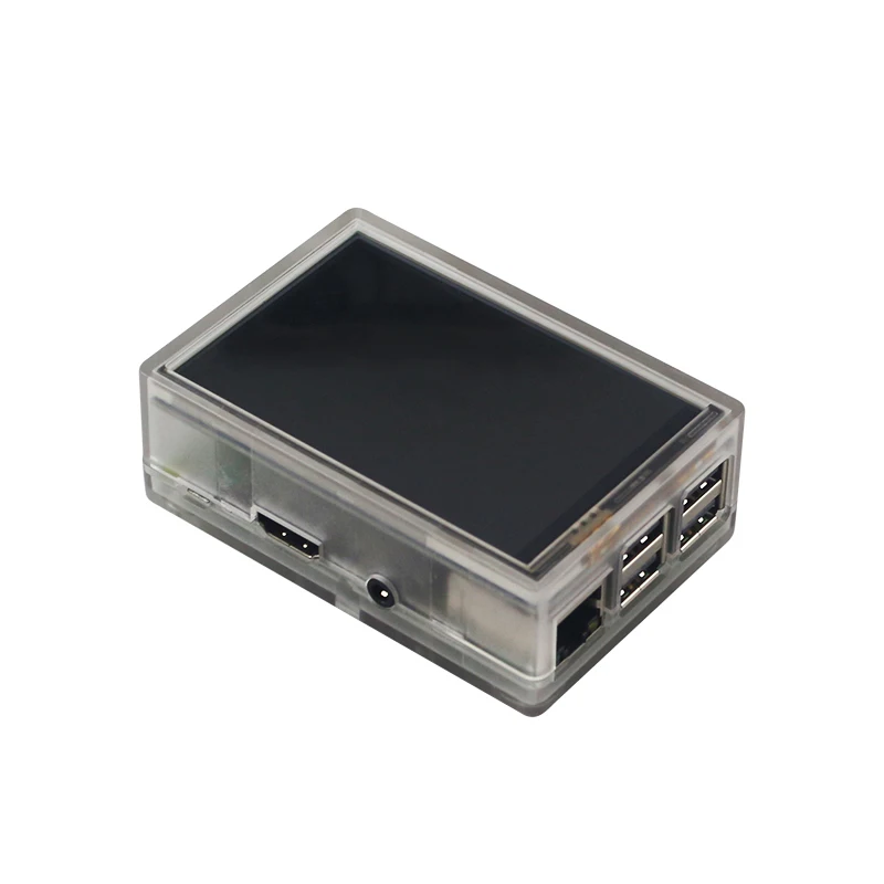 only case Transparen Для Raspberry Pi 3 3,5 дюймов дисплей сенсорный экран+ ABS чехол+ вентилятор+ радиатор для Raspberry Pi 3B+/Raspberry Pi 3/RPI 3B - Цвет: only case Transparen