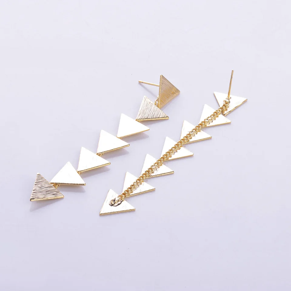 Cringcoco 2019 Geometric Eardrop Sensuous Simple Atmosphere Triangle Dangle Drop Earrings Popular Modern Jewellery | Украшения и