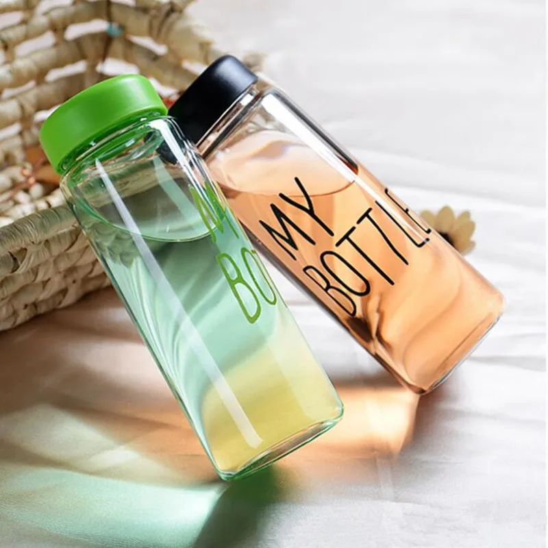 Роман My Bottle 500 мл Пластик бутылки воды Спорт лимонный сок фрукты бутылке мода