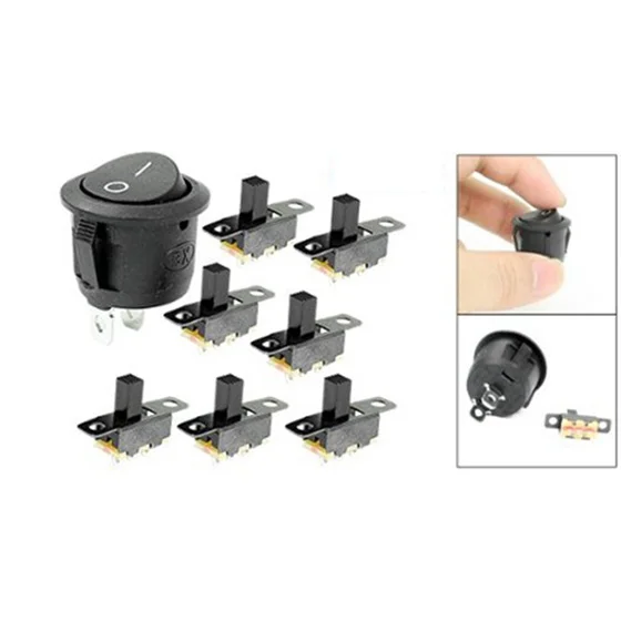 7 Pcs 3 Pin 2 Position SPST Panel Slide Switch 0.5A 30V DC W Rocker Dropshipping | Обустройство дома