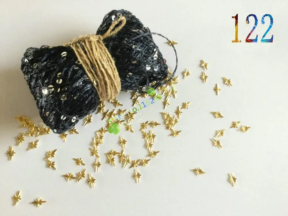 15 штук* 15 г пряжа с пайетками блестящая пряжа характерная линия сочетание шерсти характеристики аксессуаров ручное вязание t50 - Цвет: 122