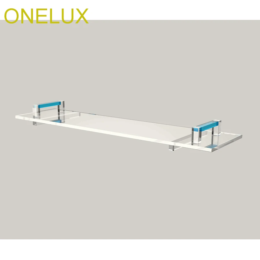 ONELUX 2018 новый акриловый лоток для Ванной Caddy Lucite стойка ванной комнаты с цветными