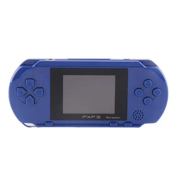Dark Blue 16 бит портативная игровая консоль PXP3 ручной видеопроигрыватель с 2 игровыми картами джойстик тонкая станция классические детские игровые консоли - Цвет: Dark Blue
