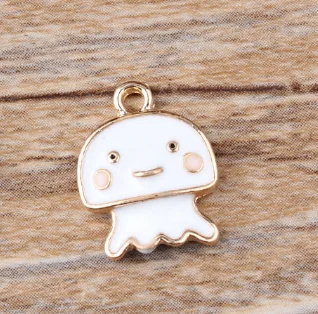 50pcs Enamel Jellyfish Charms 12*15MM Handmade personality earring bracelet necklace Jewelry Making DIY accessories | Украшения и