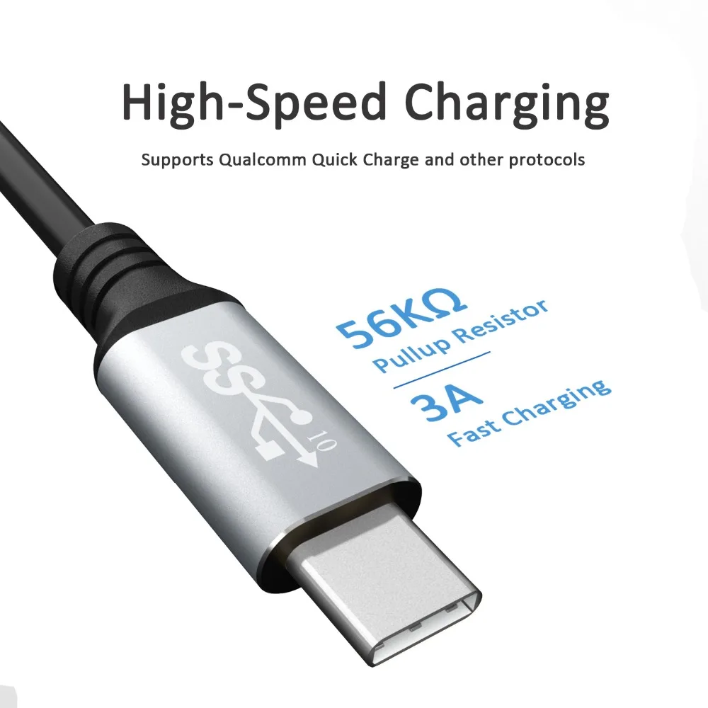ICZI usb type C кабель 2 в упаковке Плетеный нейлон USB к 3 0 1 м + Быстрая зарядка данных для