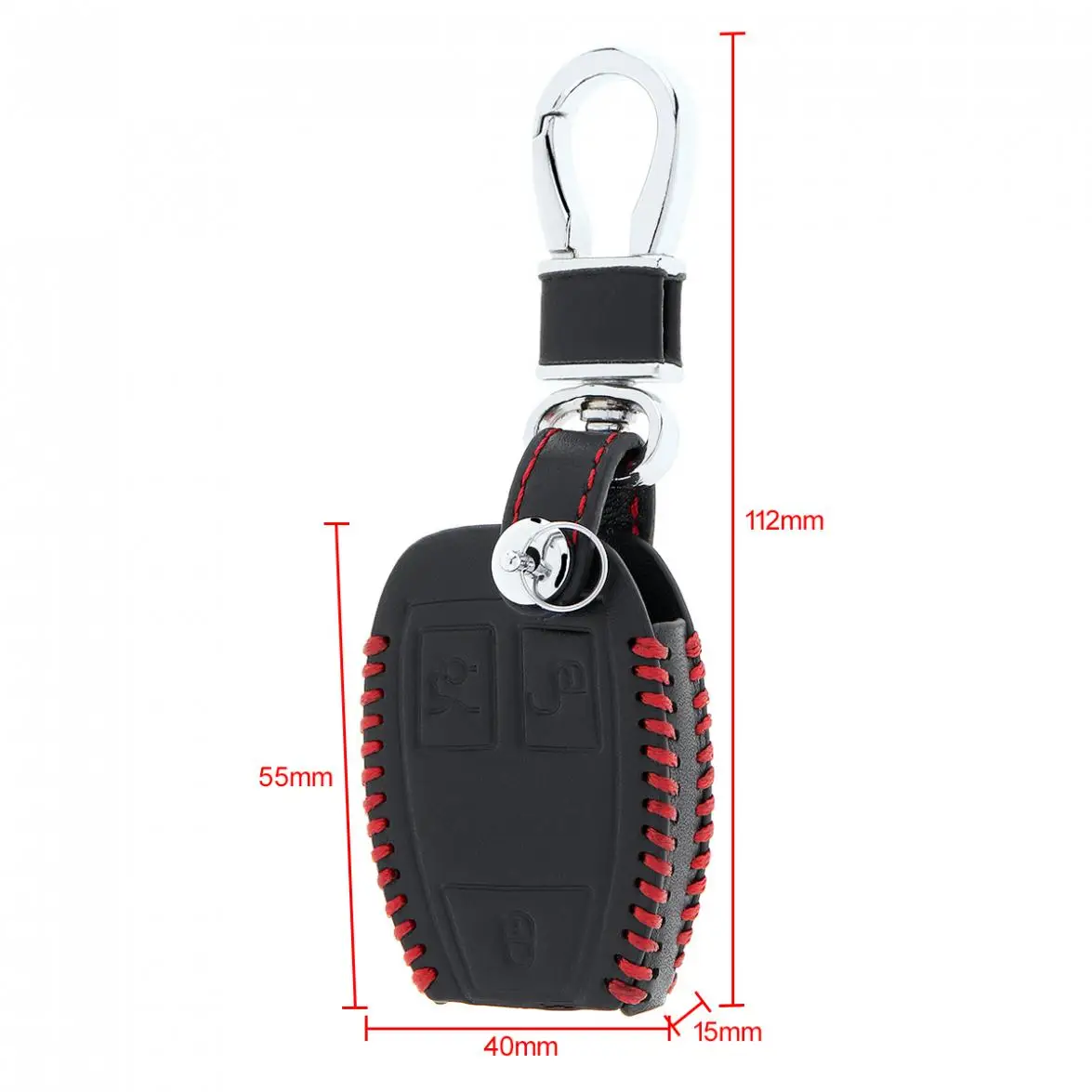 3 кнопки ручной работы кожаный чехол для ключа автомобиля протектор держатель с