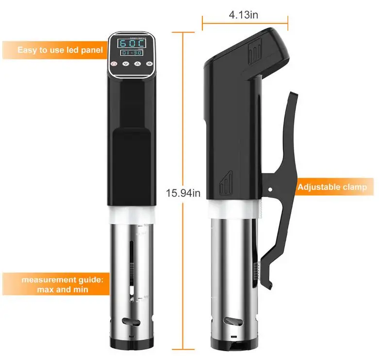 Низкая Температура вакуума Кук чистой кипяченой машина 110 v-240 v 1000W стейк лампа Плита вакуумная машина для приготовления пищи