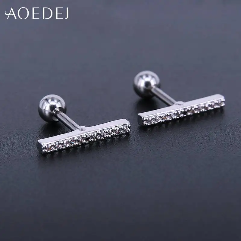 AOEDEJ ушной хрящ, серьги-гвоздики для женщин, серьги-гвоздики из нержавеющей стали, ювелирные изделия в виде цветка, серьги-гвоздики