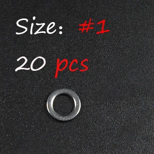 Solid Ring 1 20pcs 20 шт. сварное рыболовное кольцо приманка рыболовный помощник крючок нержавеющая морская приманка сверхпрочные нержавеющие твердые кольца не ржавеют - Цвет: Solid Ring 1 20pcs