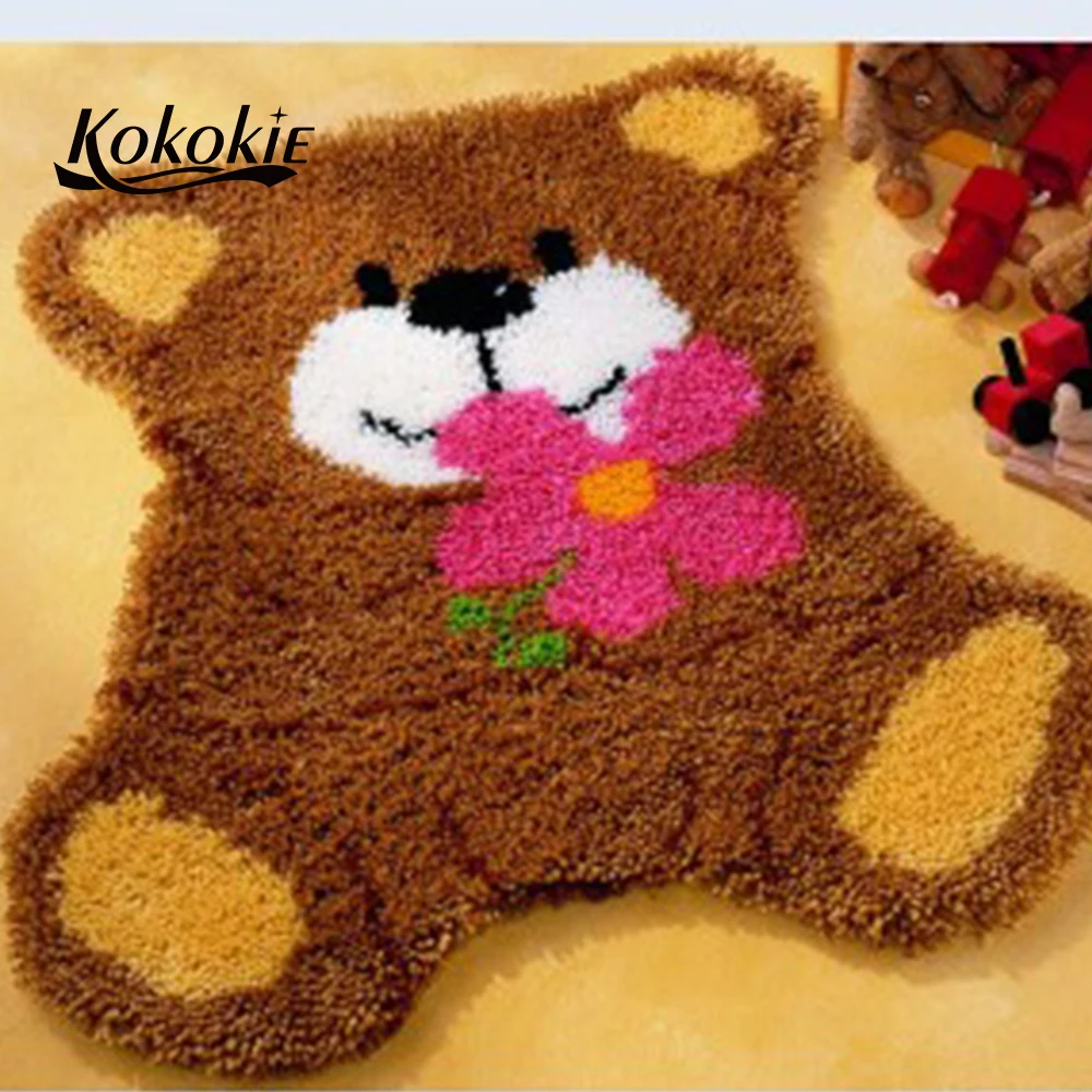 Ручная вышивка пряжа Foamiran для рукоделия набор крючков с защелкой ковер принтом