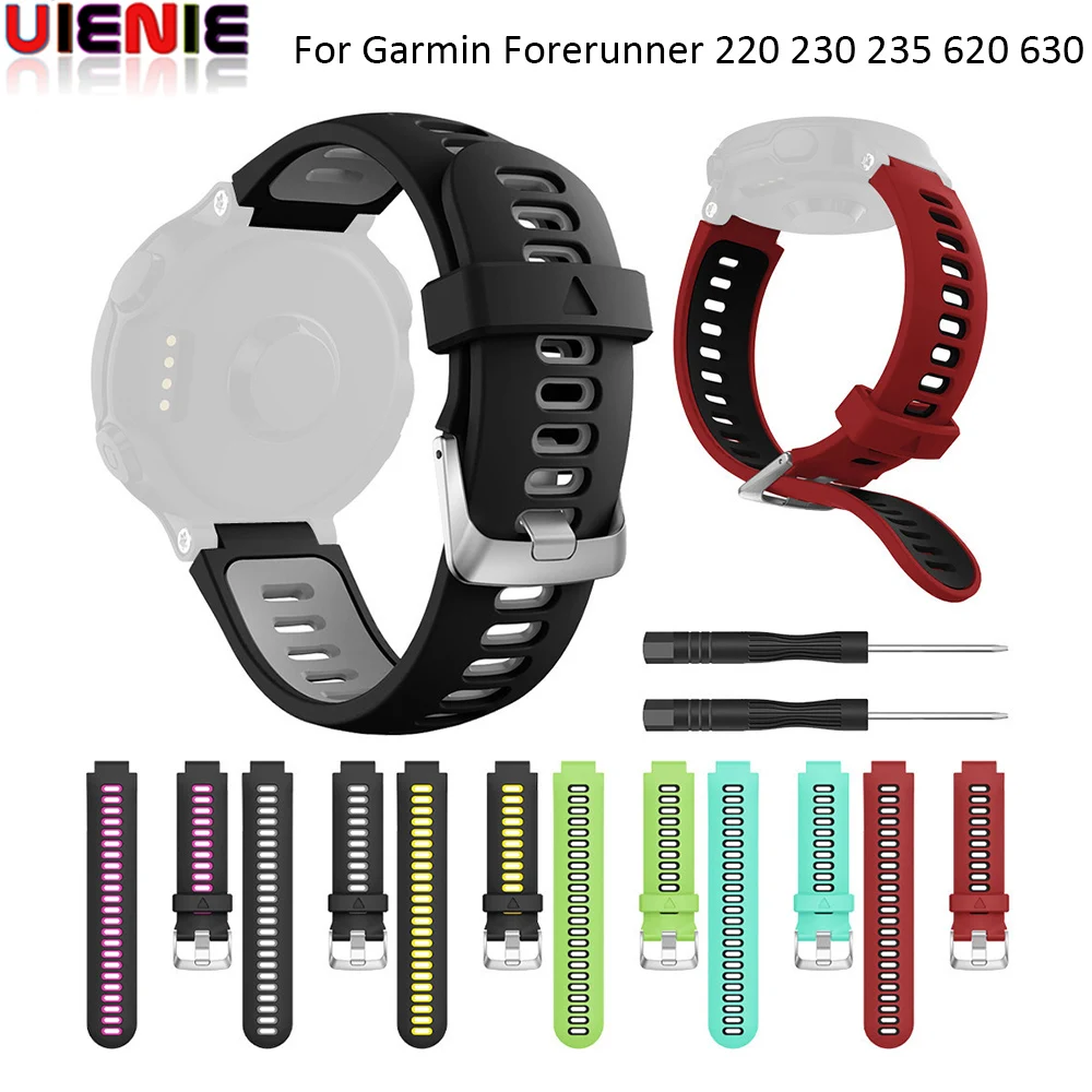 Открытый браслет для наручных часов Garmin Forerunner 735XT 735/220/230/235/620/630 Смарт-часы мягкий Замена для силиконового ремешка, ремешки для часов