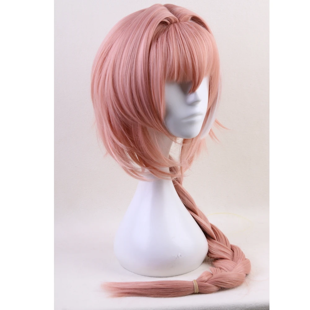 Парик для косплея FGO Perucas парик Fate/Grand Order Apocrypha Astolfo длиной 80 см с розовыми