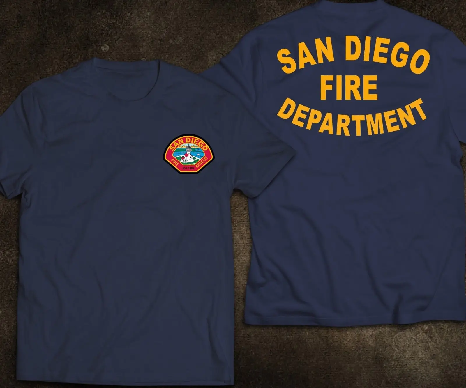 San Diego пожарный отдел Редкие футболки Короткие повседневные мужские