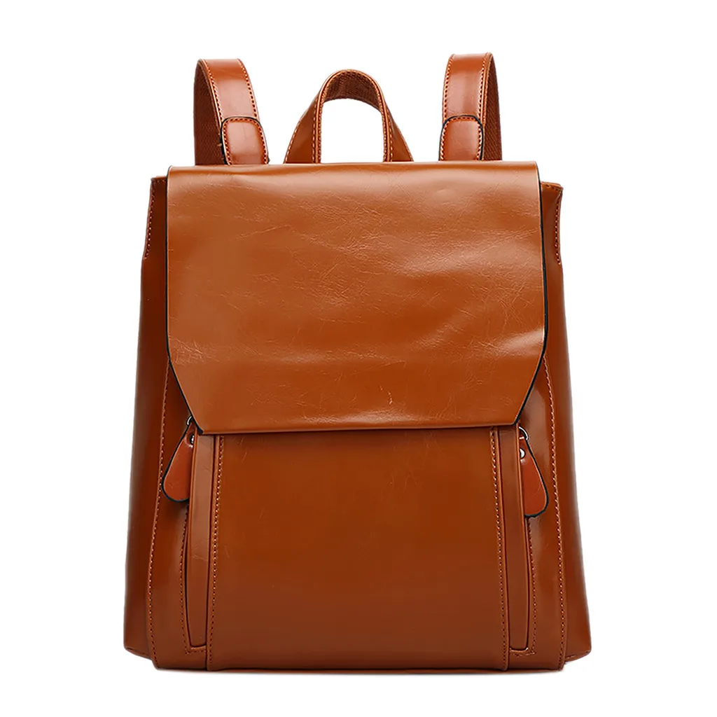 Высококачественный однотонный офисный рюкзак через плечо деловой кожаный для