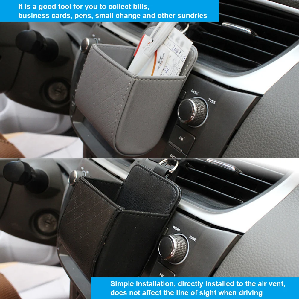 Чехол-органайзер из ПУ кожи на заднее сиденье автомобиля для монет