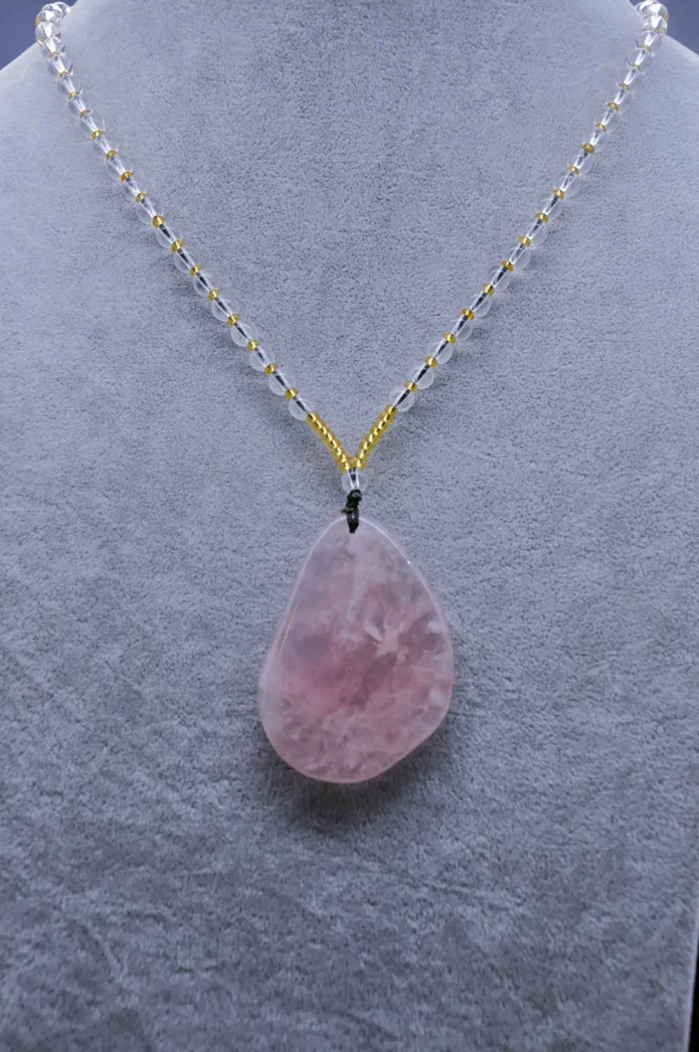 Натуральный Порошок кристалл капли воды ожерелье кулон Белый Кристалл бусины