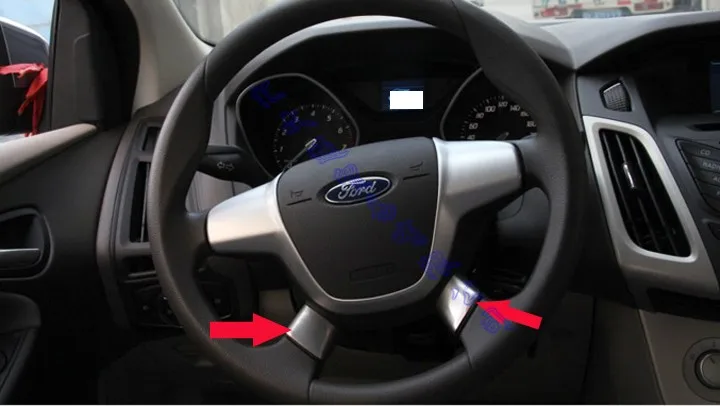 Хромированная панель на руль для Ford Kuga Escape 2013 2014 2015 2016 АБС-пластик ободок отделка