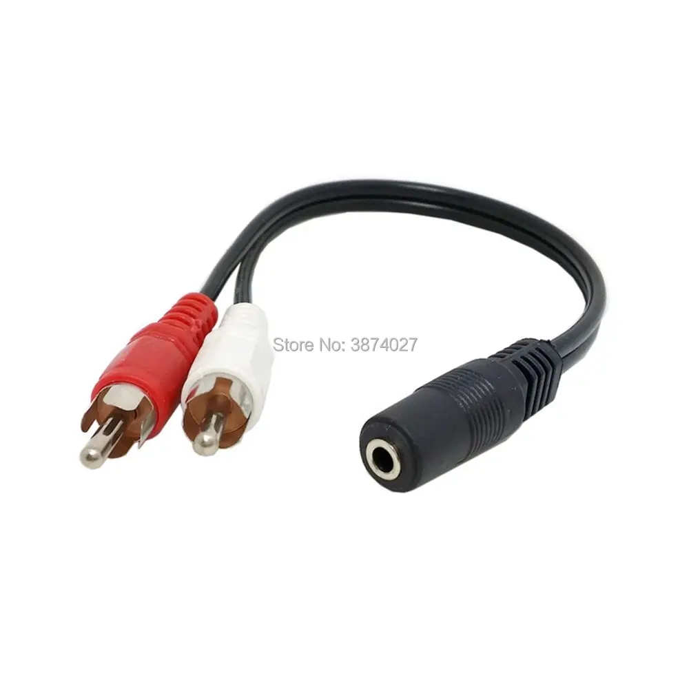 3 5 мм 1/8 стерео гнездо мини джек к 2 штекер RCA разъем адаптер аудио Y кабель |