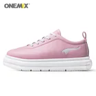 Женские кроссовки для бега ONEMIX на высокой платформе 5 см, розовые уличные ботинки для девочек, модная Классическая обувь
