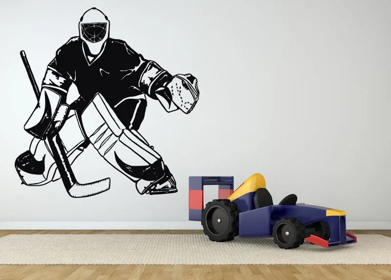 POOMOO Wall Paintings Room Decor Art Vinyl Sticker Mural Decal Hockey Goalkeeper Big Large | Дом и сад