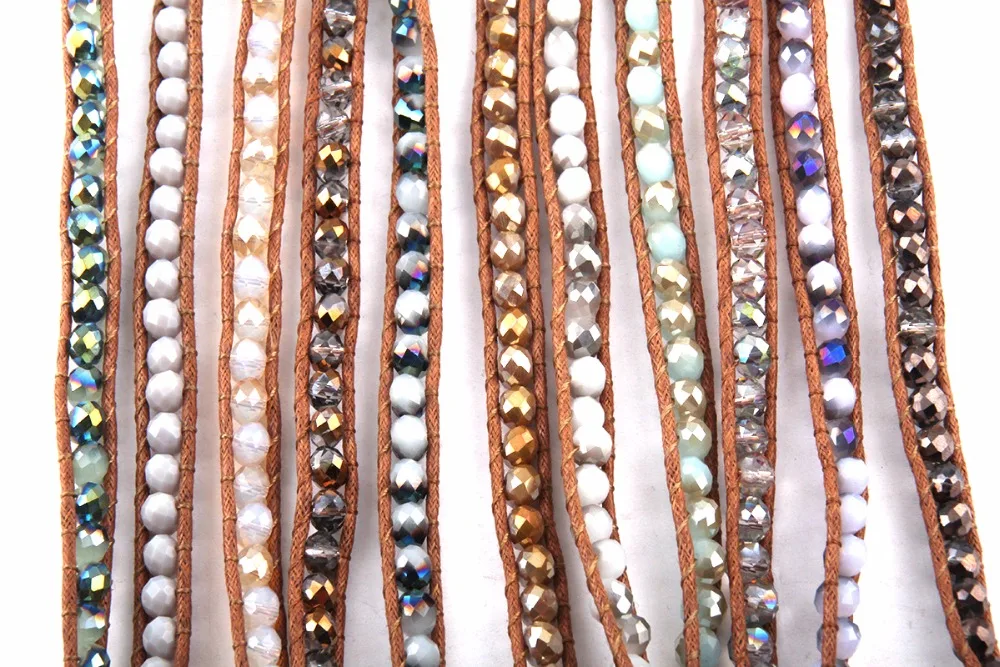 Бесплатная доставка красивый модный стеклянный длинный браслет с кристаллами 3