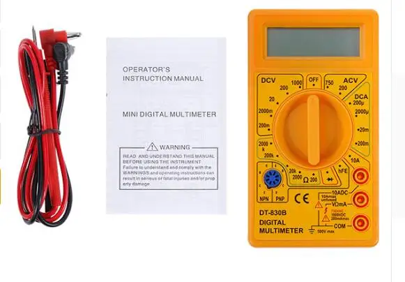 Розовый Vastar DT-830B ЖК-дисплей Цифровой мультиметр переменного тока/постоянного тока 750/1000V для Вольт Ампер Ом метр тестер Вольтметр Амперметр постоянного тока защита от перегрузки зонд - Цвет: Розовый