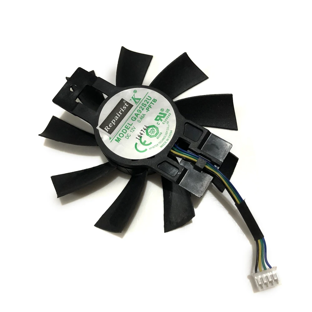 Kuroutoshikou RX570 GPU VGA кулер вентилятор охлаждения для GALAKURO RX 570 RD-RX570-E4GB Графика карт в