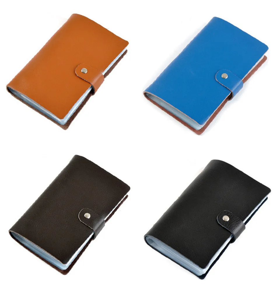 Кожа Кредитная Карта Держатель Большой Емкости Натуральной Кожи Id Card Case 90 Карты Визитницы Держатель